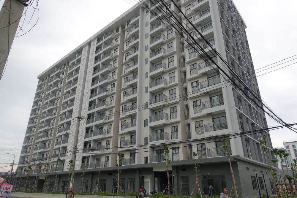 Vivienda social para personas con servicios meritorios a la Revolucion en Vu Mong Nguyen Street, NGU Hanh Son District (Da Nang City). Foto: Tran Thi