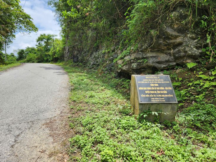 Un ouvrage realise dans la periode 2022-2024 dans le district de Thach An. Photo : Tan Van