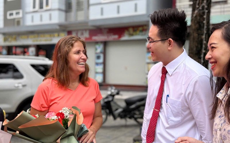 Thuc Phan Ward, Cao Bang Province has just welcomed the first group of international tourists after the merger. Photo: Tan Van