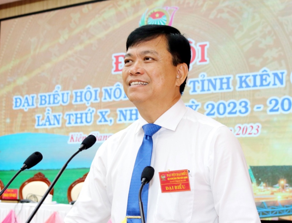 Le camarade Do Tran Thinh est le president d'une federation du travail de Giang a partir de 1,7.2025. Photo: Hong Cam