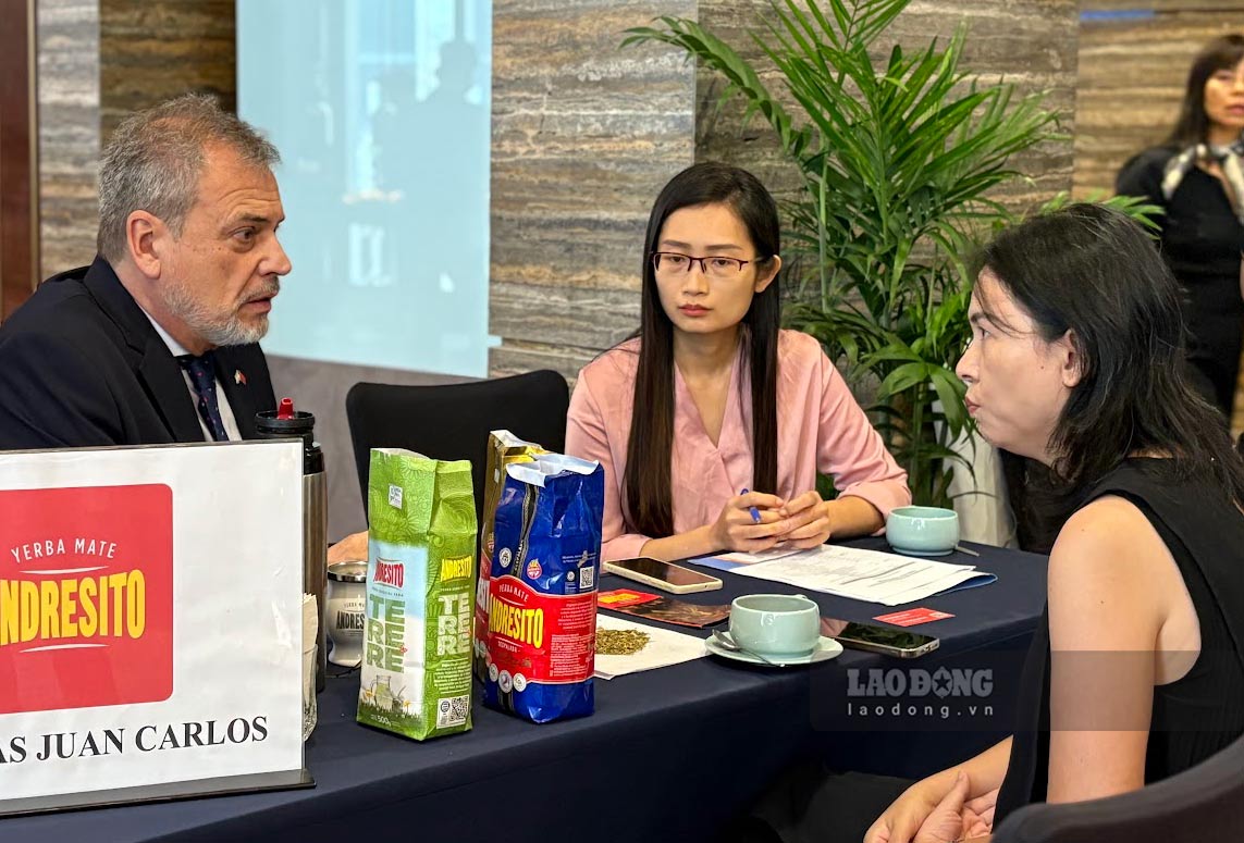 Doanh nghiep Argentina va doanh nghiep Viet Nam tim hieu co hoi hop tac. Anh: Y Yen