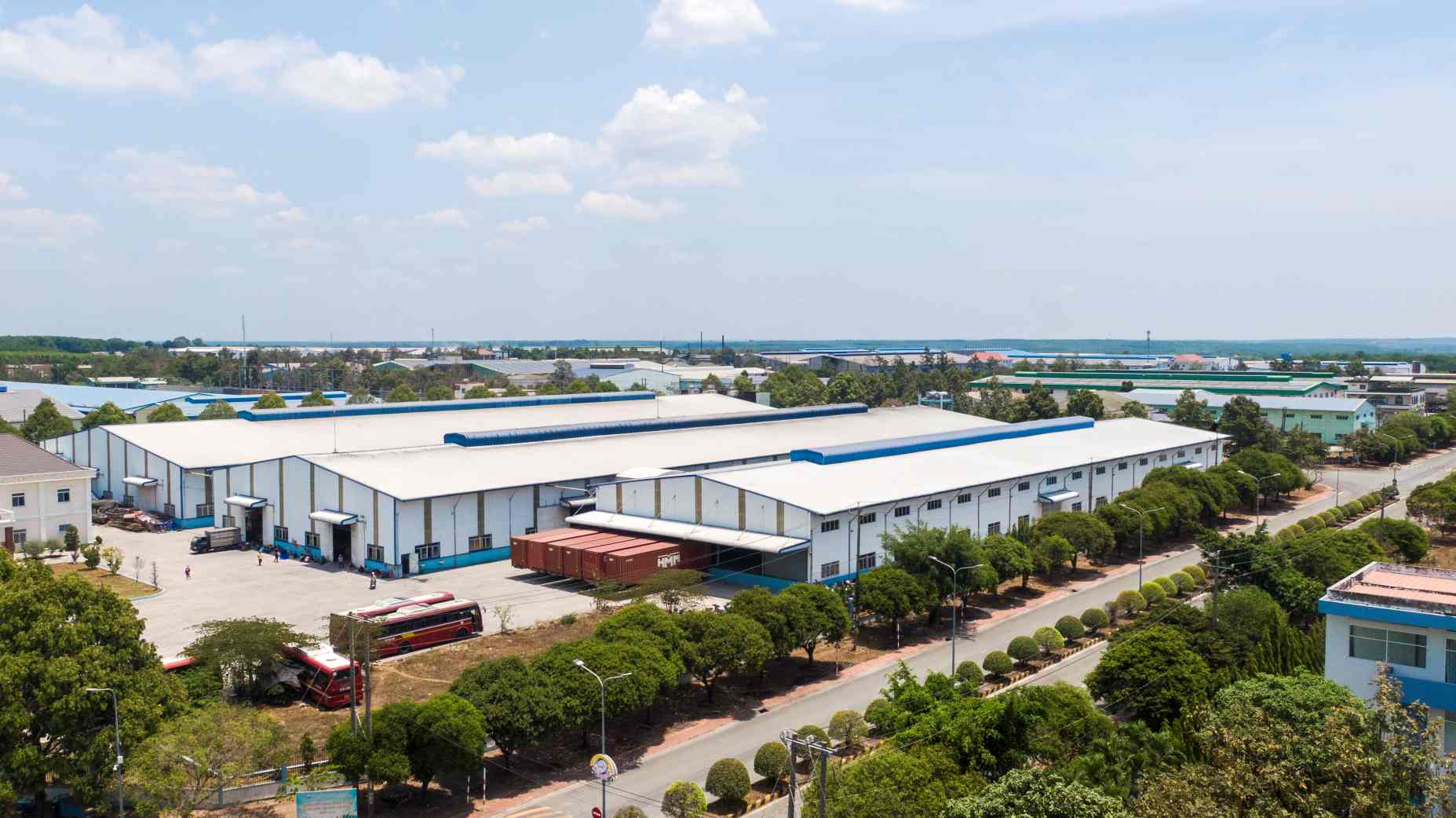 El Parque Industrial Dat Quoc en la fase de expansion esta aprobado para la politica de inversion con un capital total de hasta 4,200 mil millones de dong. Foto: KSB proporcionada