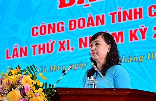 Comrade Huynh Ut Muoi is the Chairman of the Ca Mau Provincial Federation of Labor. Photo: Dat Phan