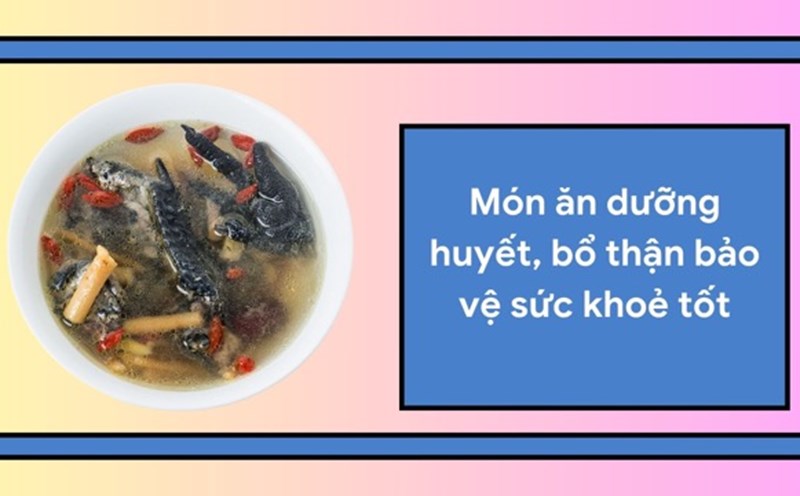 Goji berry soup helps nourish blood and nourish the kidneys. Graphic photo: Huong Son