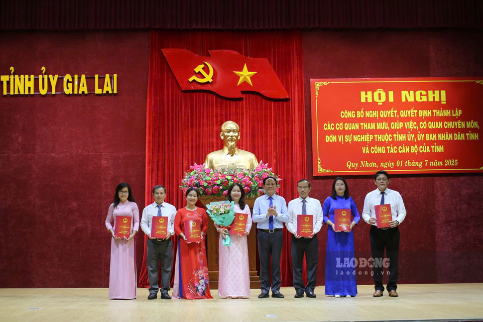 Ong Pham Anh Tuan - Chu tich UBND tinh Gia Lai trao quyet dinh dieu dong, bo nhiem nhan su So 