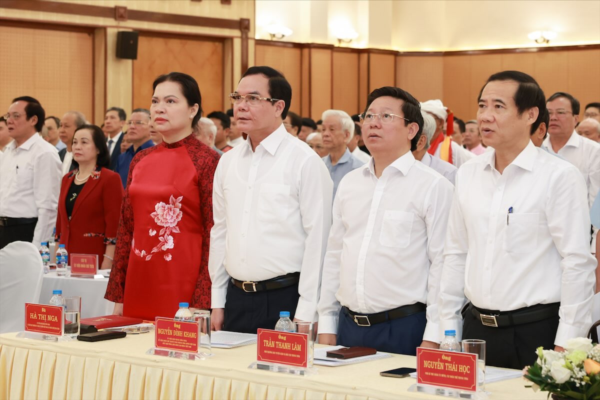 Chu tich Tong Lien doan Lao dong Viet Nam Nguyen Dinh Khang du hoi nghi. Anh: Hai Nguyen