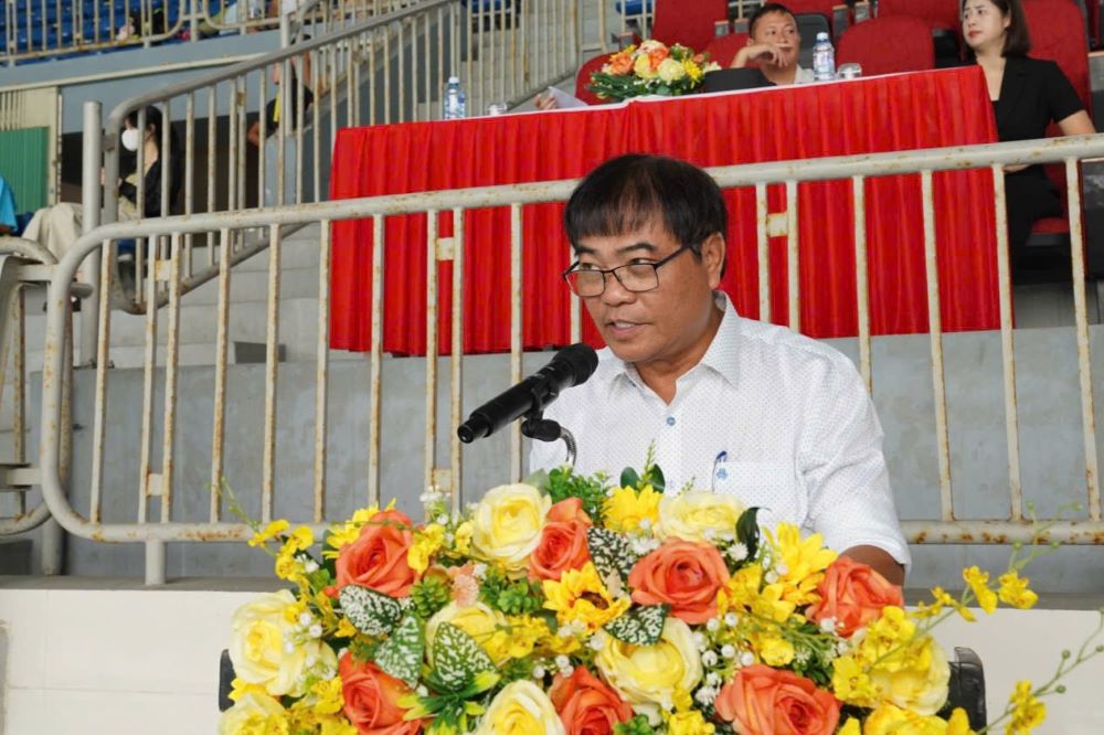Ong Nguyen Trong Thao - Pho giam doc So Van hoa The thao va Du lich Da Nang phat bieu tai le khai mac. Anh: Tran Thi