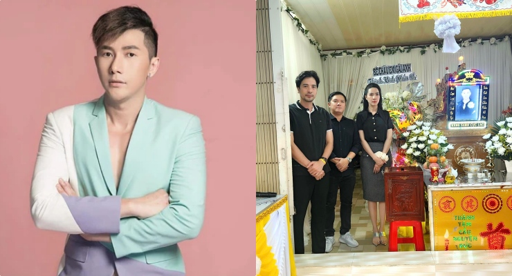 The artists bid farewell to supermodel Nam Phong. Photo: Duy Quach