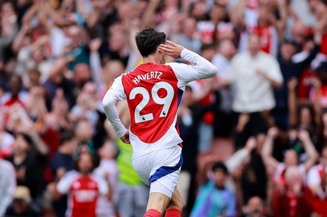 Kai Havertz tung chuyen den Arsenal tu Chelsea. Anh: AFP