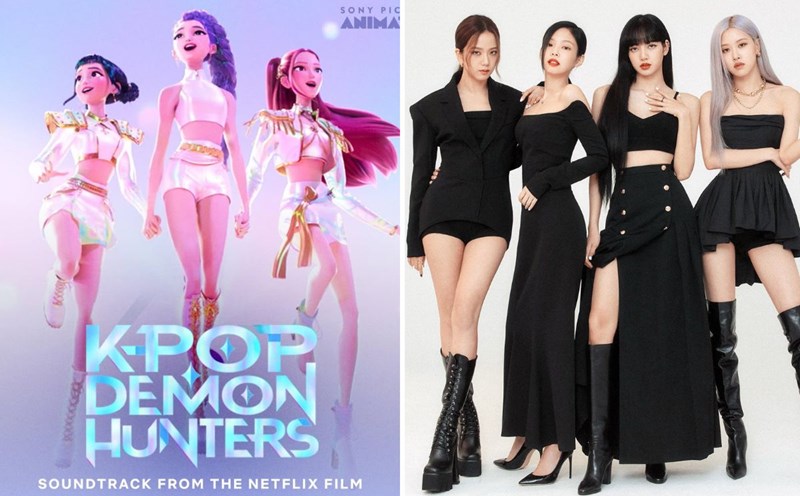 virtual music group Huntr/x broke Blackpink's record on Spotify US. Photo: Netflix, YG