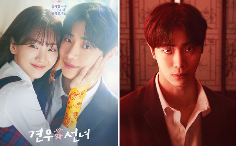 Choo Young Woo's new poster in the movie "Head Over Heels" (right) is surprising. Photo: tvN Producer