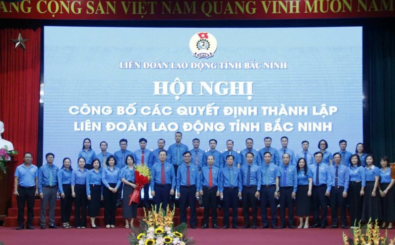 Executive Committee of the Bac Ninh Provincial Federation of Labor. Photo: Quyet Chien