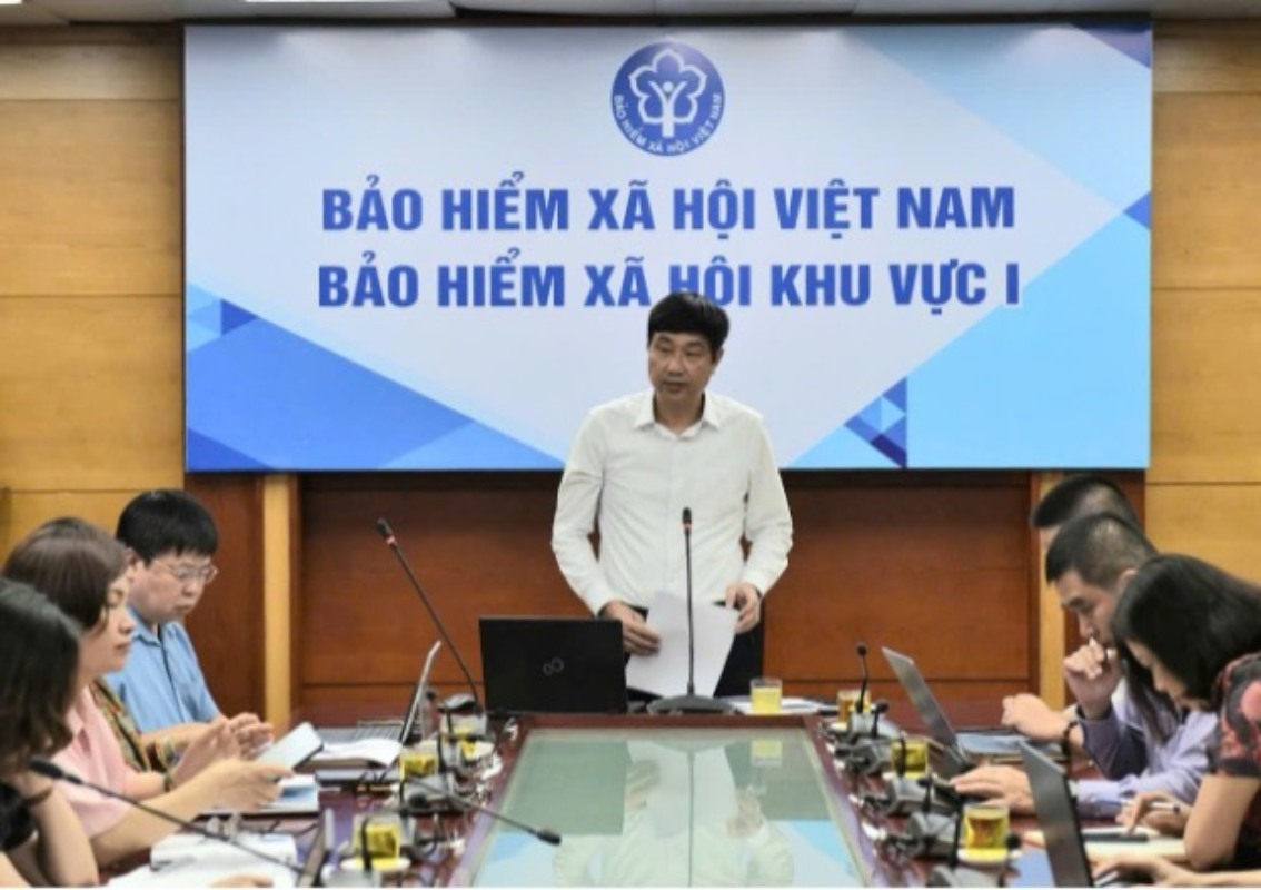 Mr. Le Van Long - Deputy Director of Social Insurance Region I chaired a training conference on social insurance and unemployment insurance regimes. Photo: Social Insurance Region 1