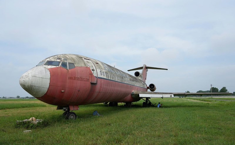 The plane was abandoned at Noi Bai airport. Photo: Noi Bai Airport
