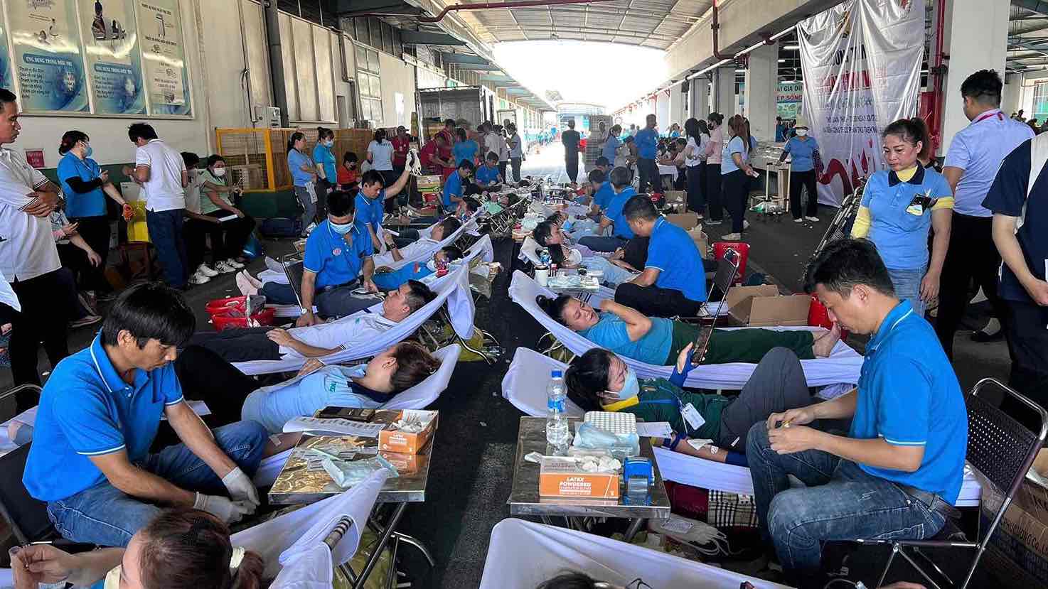 350명의 간부 및 직원이 헌혈에 참여했습니다. 사진: TKG 태광비나 주식회사 노동조합