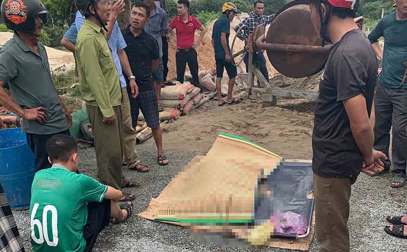 The scene where Mr. C was electrocuted and died. Photo: Tran Tuan.