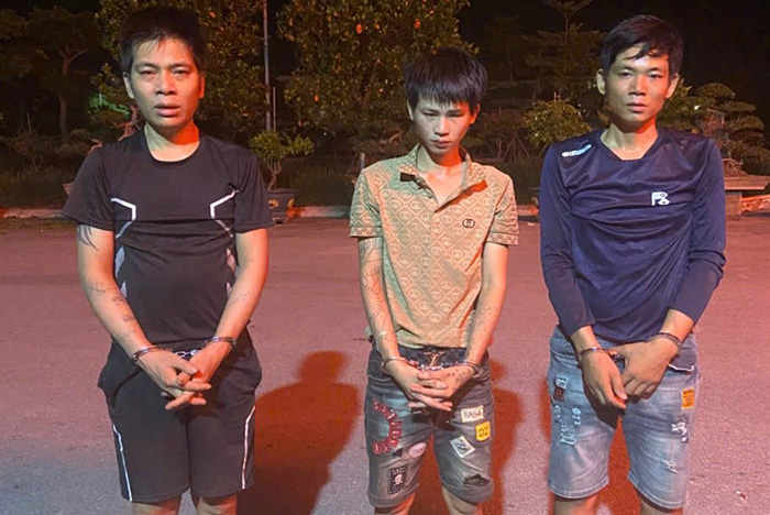Các đối tượng Lò Văn Quyền, Lò Văn Hoán, Tòng Văn Thái bị Công an bắt giữ. Ảnh: Công an Hải Phòng