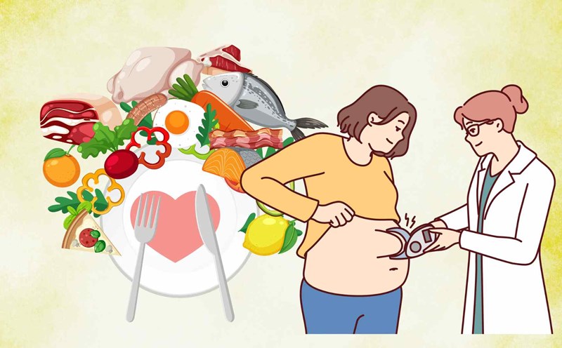 A belly fat-reducing diet helps lose weight quickly and safely at home. Graphic photo: Hoang Loc