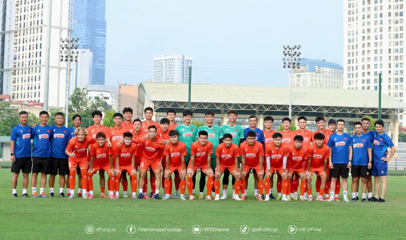 U23 베트남 2025년 U23 동남아시아 대회 출전 준비 중. 사진: VFF