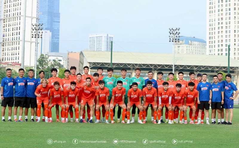 U23 Vietnam prepares to compete in the 2025 U23 Southeast Asian tournament. Photo: VFF