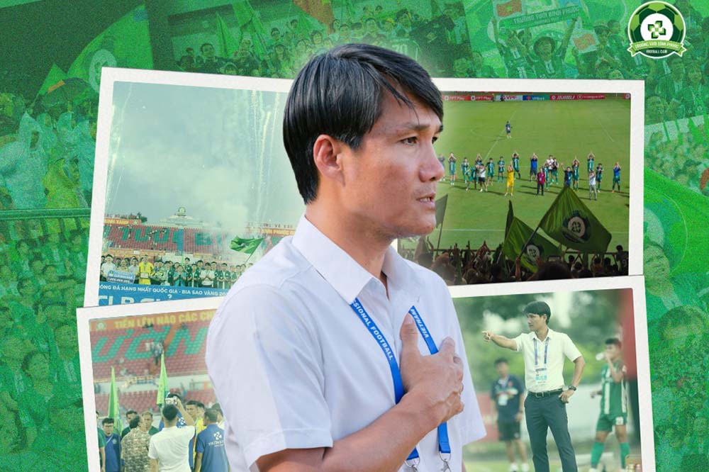Coach Huynh Quoc Anh officially parted ways with Binh Phuoc club. Photo: TTBP FC