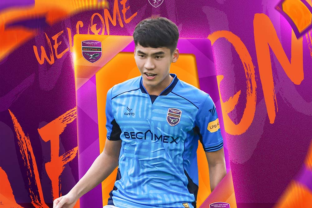 Binh Duong Club recruited striker Cao Quoc Khanh from Dong Nai. Photo: Binh Duong Club