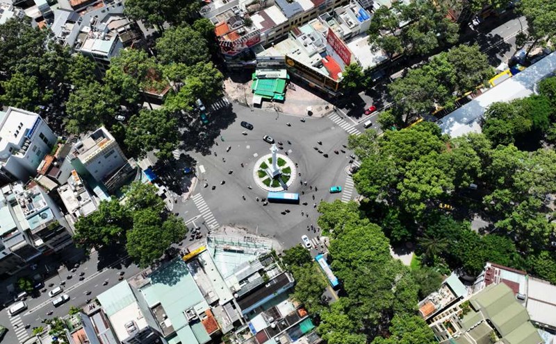 The Nguyen Tri Phuong - Ngo Gia Tu intersection will be overpassed to reduce traffic congestion. Photo: Anh Tu