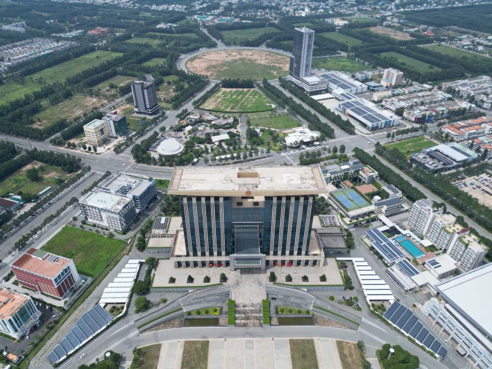 Khu vuc Trung tam kinh te tinh Binh Duong cu noi trong tuong lai se dat nha ga Metro cua tuyen Metro TPHCM - Binh Duong. Ảnh: Anh Tu