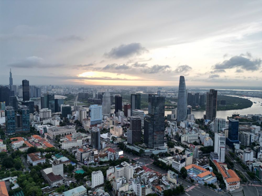 Toan canh trung tam TPHCM. Ảnh: Anh Tu