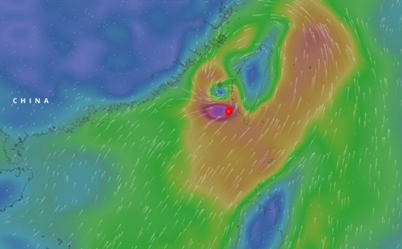 Satellite image of storm No. 2 on July 6. Photo: Vietnam Disaster Monitoring System