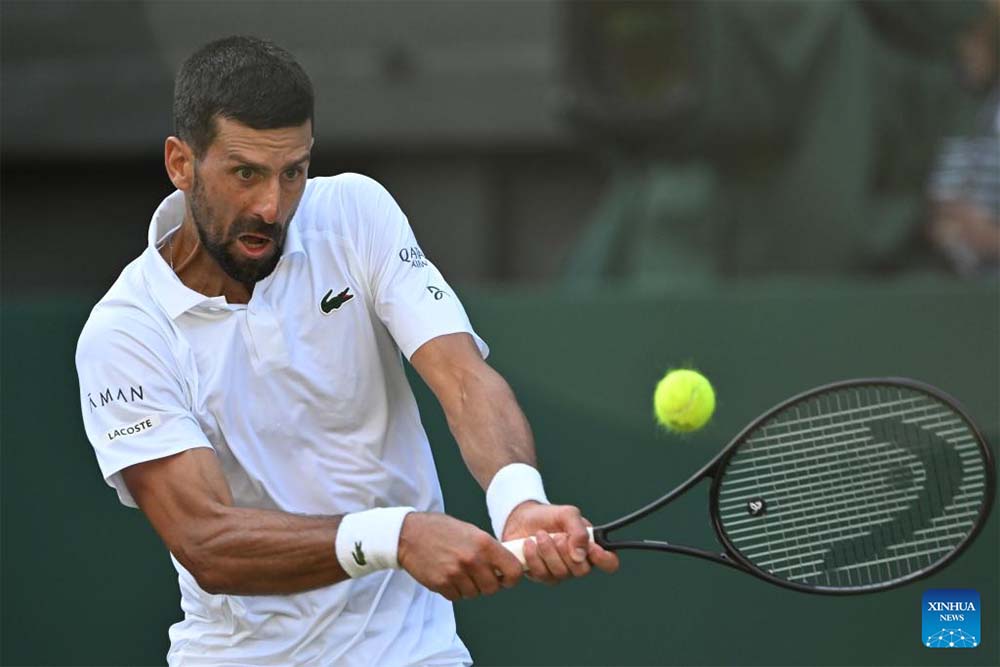 Novak Djokovic is a notable player in the 2025 Wimbledon semi-finals. Photo: Xinhua