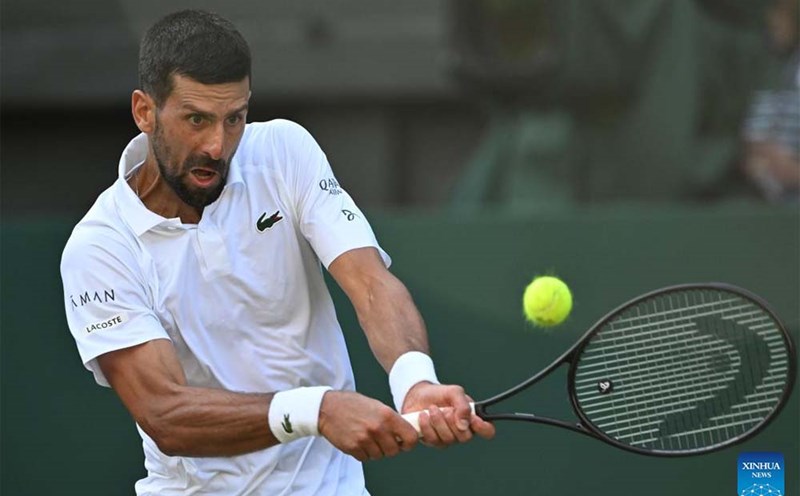 Novak Djokovic is a notable player in the 2025 Wimbledon semi-finals. Photo: Xinhua