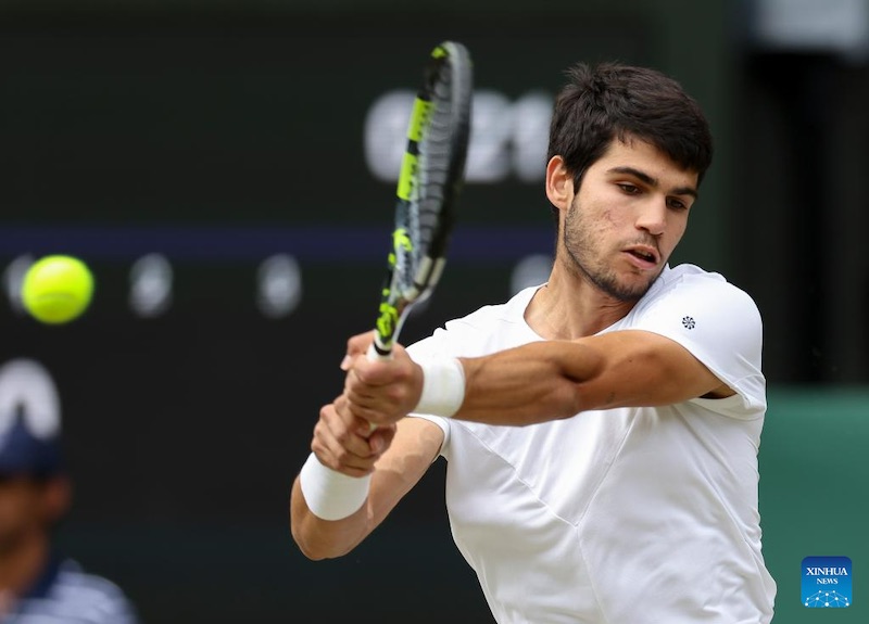 Tennis player Carlos Alcaraz. Photo: Xinhua