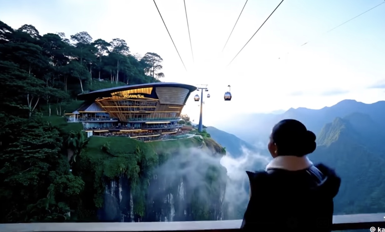 Un couple malaisien age a conduit des heures pour trouver un lieu touristique apres avoir regarde une video creee par l'intelligence artificielle. Ils ne savaient pas que toute la video n'etait qu'une fiction. Photo : Nurul Afzarina Mokhtar