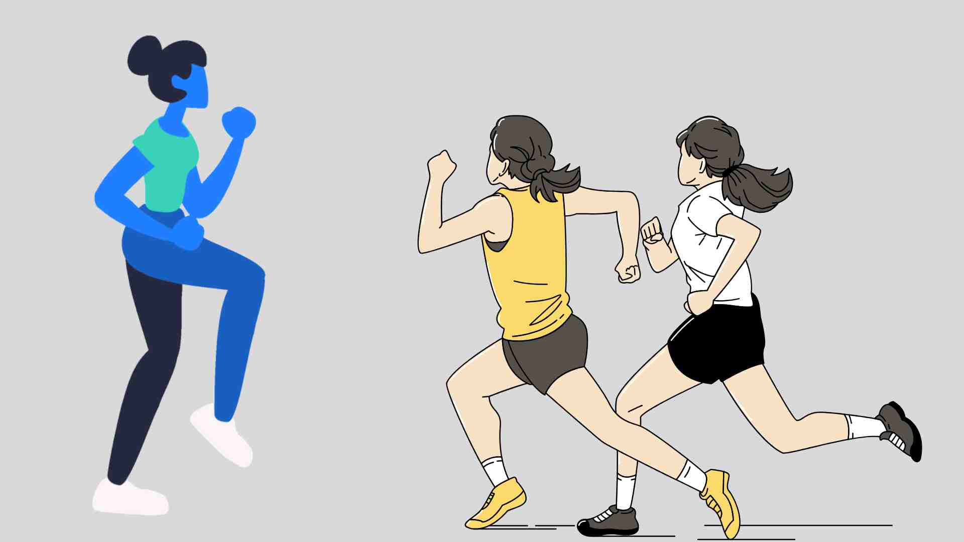 Running on your high legs is good for your liver and kidneys. Graphics: Ha May