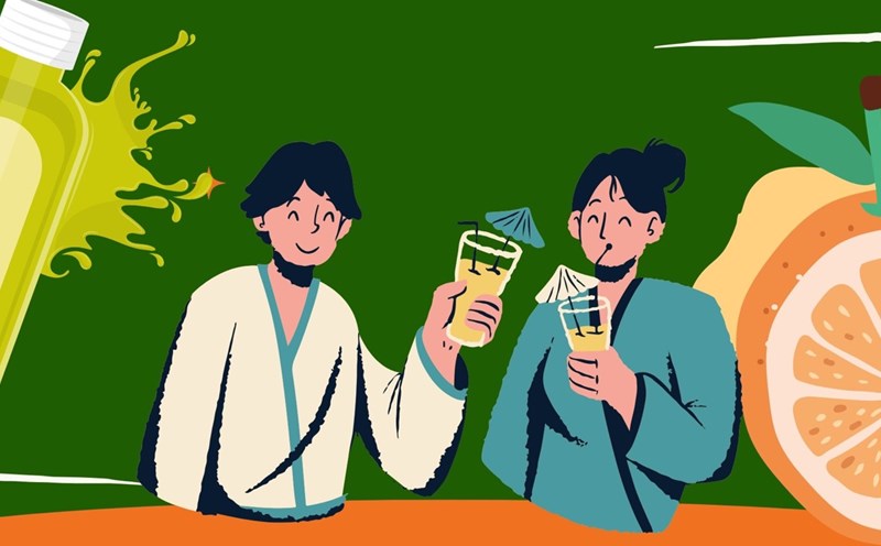 Gotu kola juice helps cool the liver and cool down in the summer. Graphic photo: Huong Son