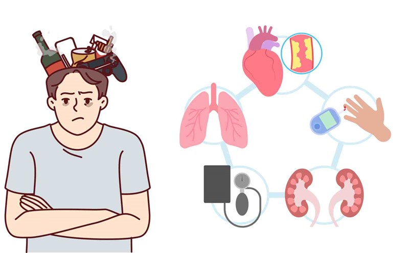 Eating incorrectly can increase blood pressure and damage the kidneys. Graphics: Ha May
