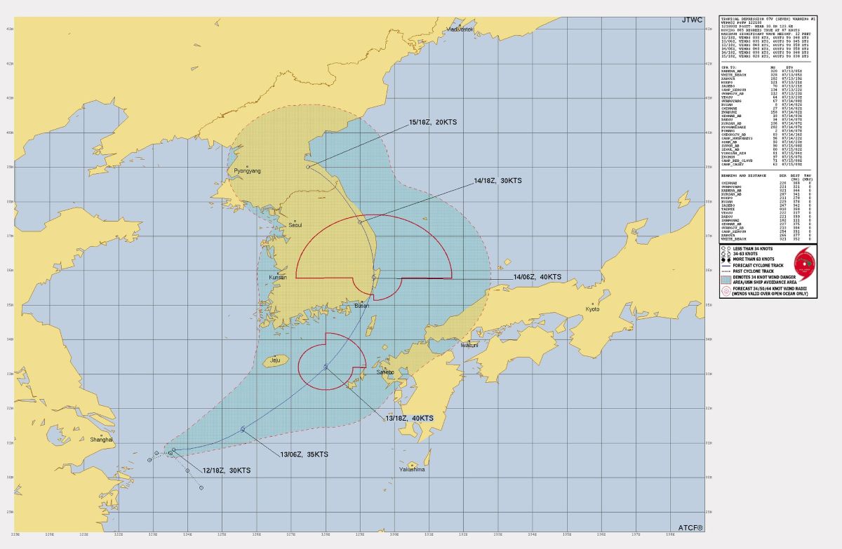 Du bao duong di cua bao Nari. Anh: Trung tam Canh bao bao Lien hop My (JTWC)