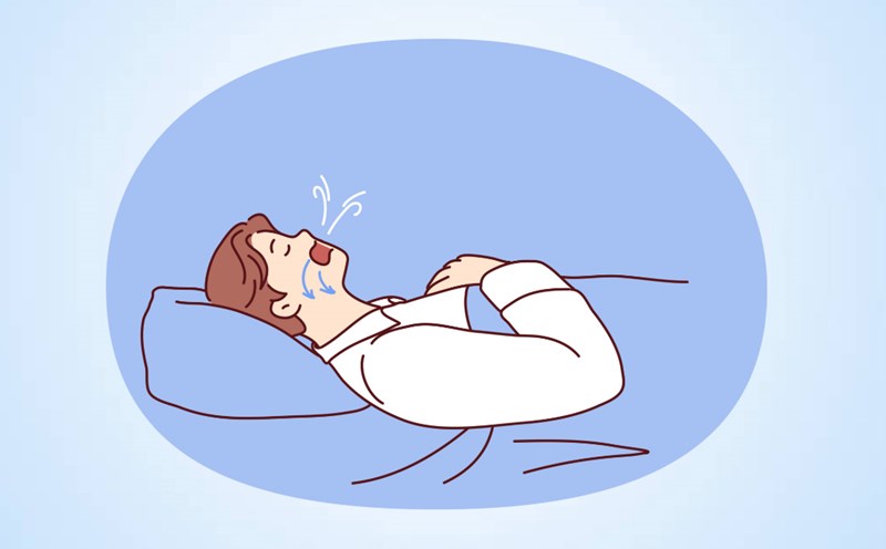 Mouth breathing while sleeping seems harmless but can cause dry skin, sleep disturbances and seriously affect mood. Graphics: Thien Nhan