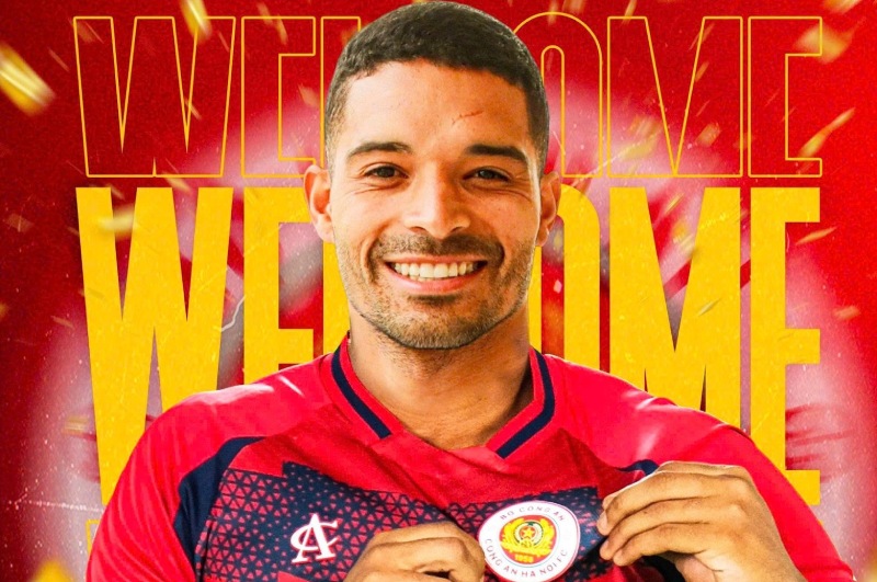 Foreign player Rogerio Alves joined the Hanoi Police team. Photo: CAHN FC