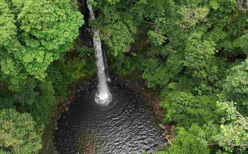 The beautiful waterfall that has just been discovered in Kon Plong has potential for tourism exploration. Photo: Provided by Kon Plong Commune People's Committee