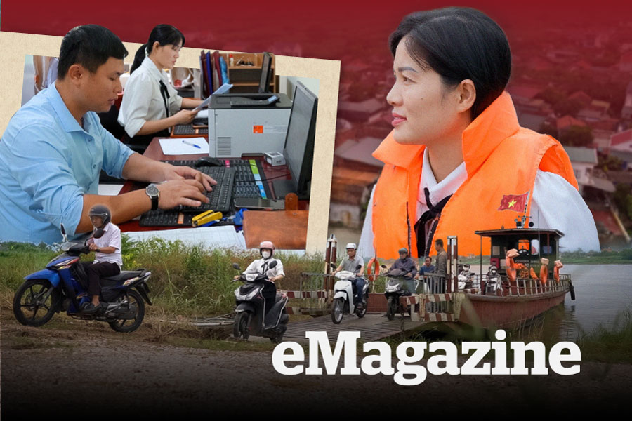 Đi về phía Nhân dân: Cán bộ mặc áo phao, vượt sông Hồng đến xã đảo duy nhất của Thủ đô
