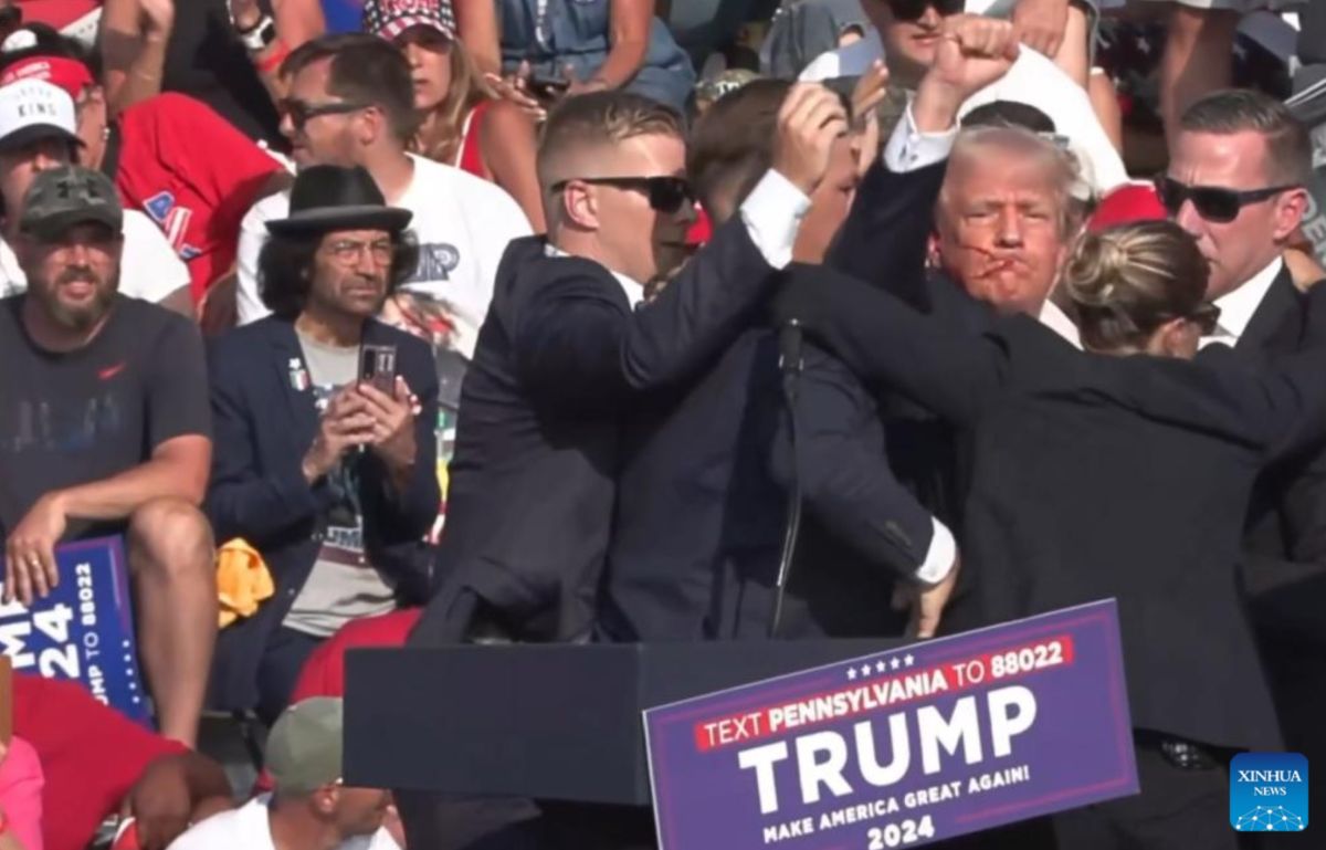 El asesinato del Sr. Trump fue el 13 de julio de 2024 revelo los serios errores del Servicio Secreto de los Estados Unidos. Foto: Xinhua