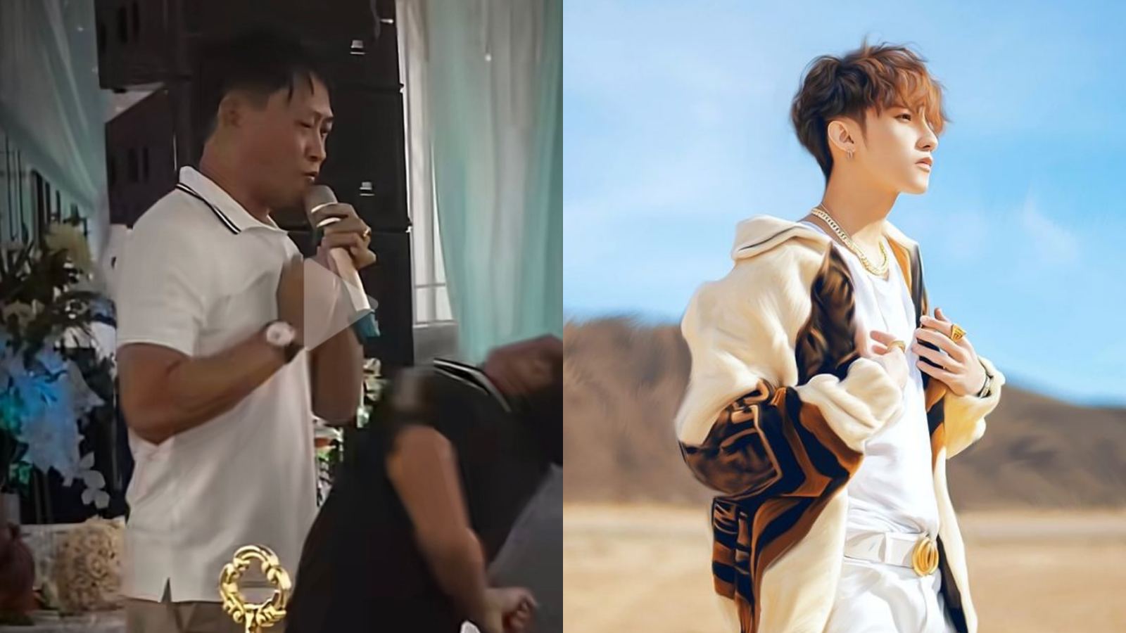 Son Tung dang anh mot nguoi dan ong hat o dam cuoi. Anh: Chup tu Instagram
