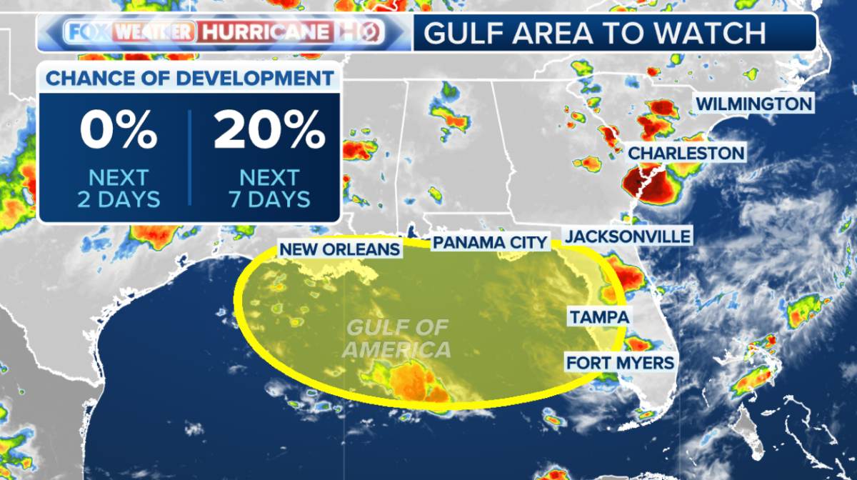 El pronostico de baja presion afectara a Florida (EE. UU.) Esta semana. Foto: Fox Weather