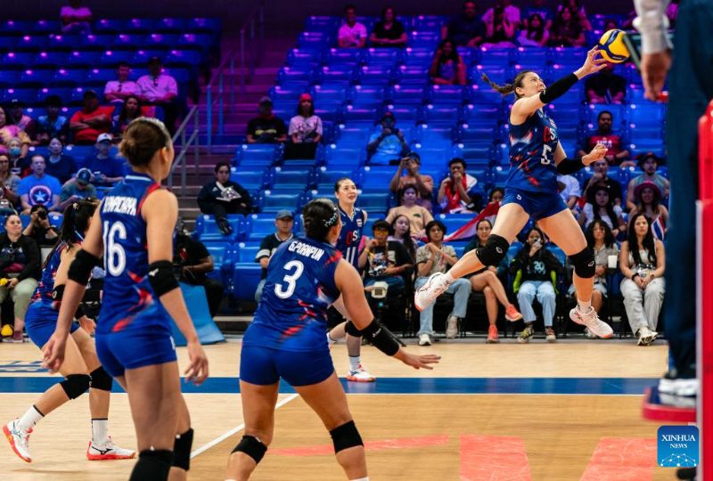 태국 여자 배구 대표팀 VNL 2025 최하위 기록. 사진: 신화통신