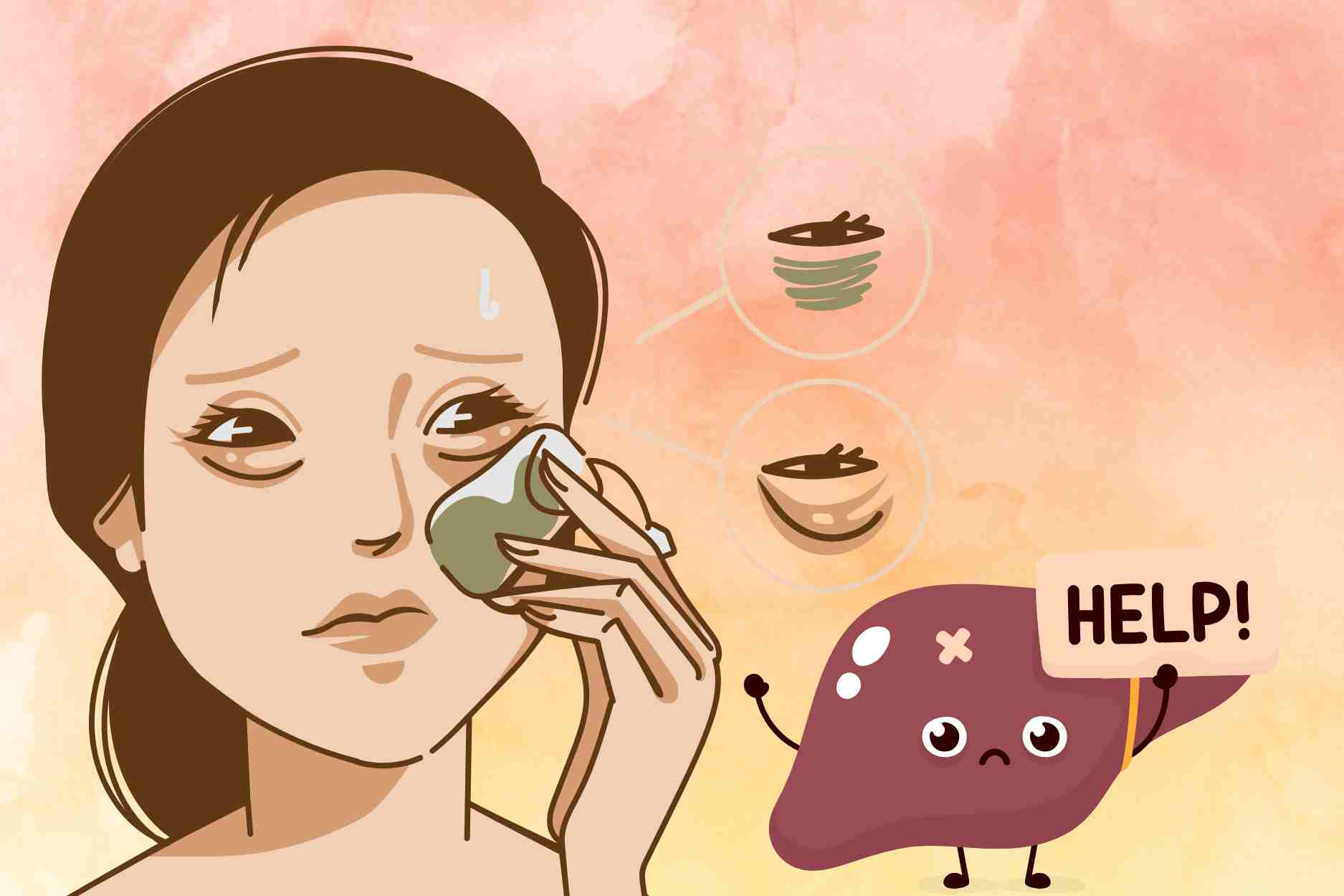 肝臓に問題があることを示す顔の3つの異常な兆候