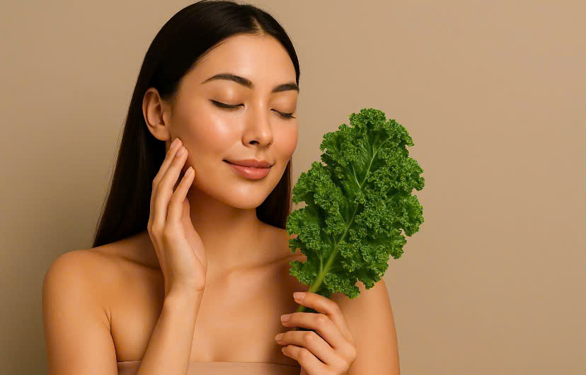 Beauty the skin with kale. Graphics: Huong Giang