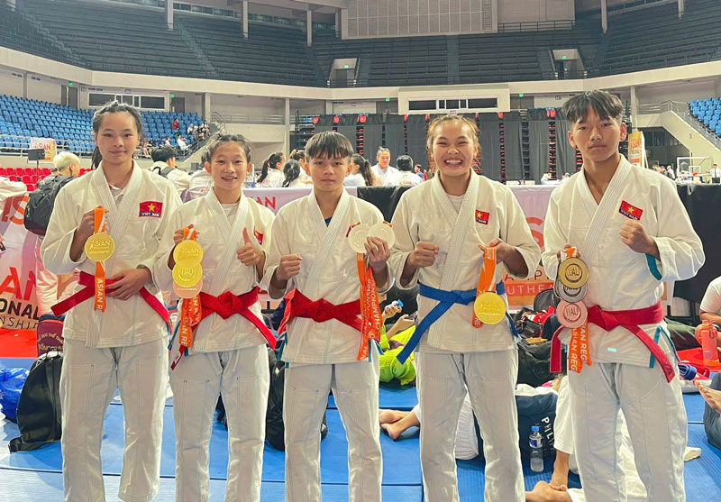 Athletes from Cao Bang province achieved high results at the Southeast Asian Youth Championship. Photo: Quoc Trung