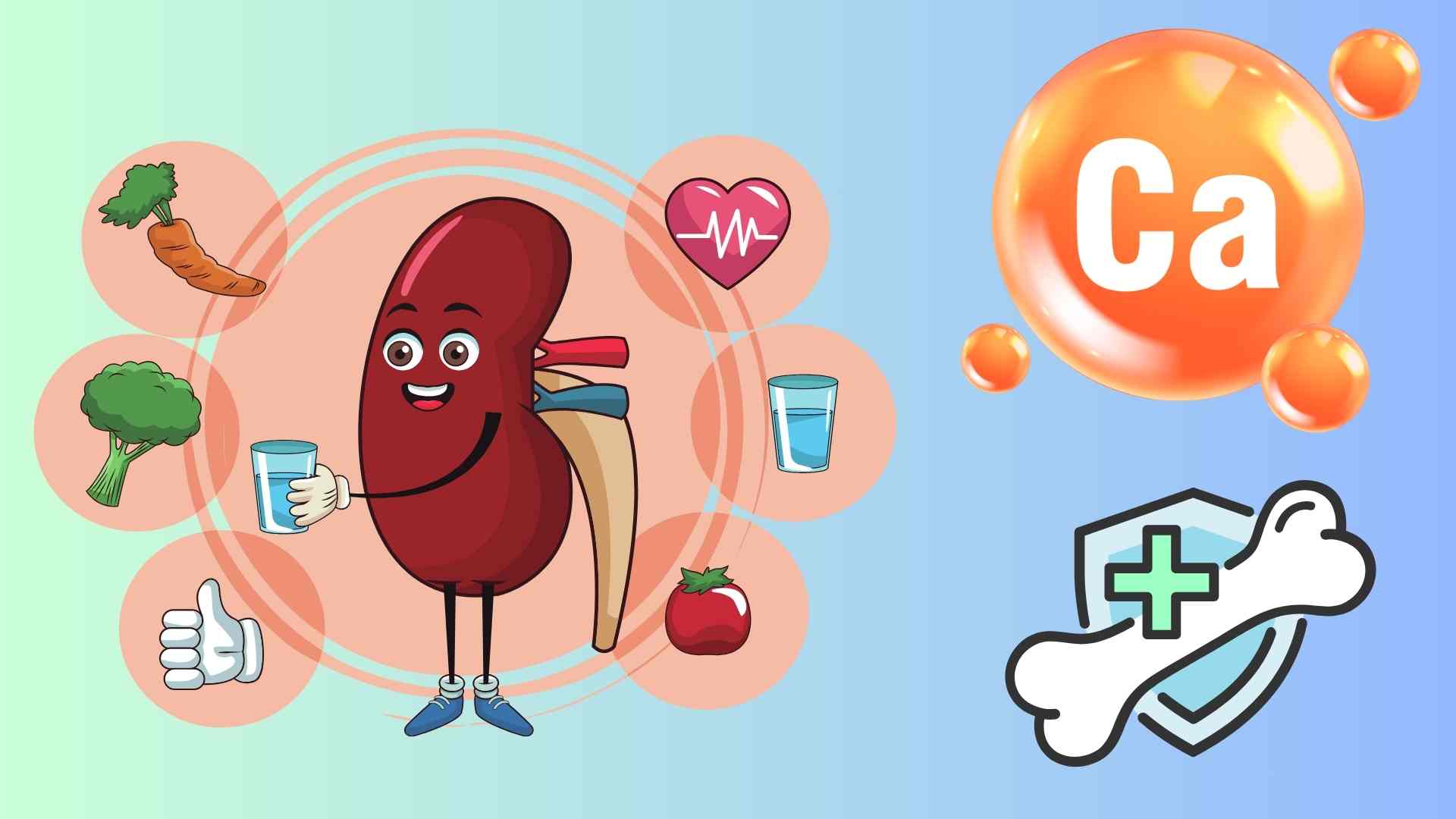 Proper calcium supplementation not only helps strengthen bones but also helps the kidneys detoxify effectively, reducing the risk of stone formation. Graphics: Huyen Trang